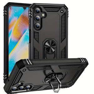 Rugged Armor Magnetic Finger Ring Holder Kickstand Case Cover Samsung Galaxy S24 / S24 Plus / S24 Ultra