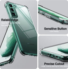 Load image into Gallery viewer, Clear Transparent Silicone w/ Rugged Edges Cover Samsung Galaxy S22 Plus Case