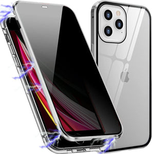 Anti Peep Privacy Magnetic Metal Double-Sided Glass Case Apple iPhone 15 / 15 Plus / 15 Pro / 15 Pro Max