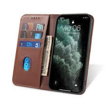 Load image into Gallery viewer, Leather Folio Wallet Magnetic Kickstand Flip Apple iPhone 15 Pro Max Case