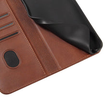 Load image into Gallery viewer, Leather Folio Wallet Magnetic Kickstand Flip Apple iPhone 15 Pro Max Case