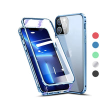 Load image into Gallery viewer, 360° Magnetic Metal Double-Sided Glass Case Apple iPhone 15 / 15 Plus / 15 Pro / 15 Pro Max