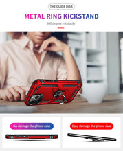 Load image into Gallery viewer, Rugged Armor Magnetic Finger Ring Holder Kickstand Cover Apple iPhone 13 Pro Case