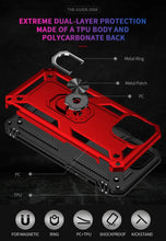 Load image into Gallery viewer, Rugged Armor Magnetic Finger Ring Holder Kickstand Cover Apple iPhone 13 Pro Case