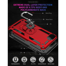 Load image into Gallery viewer, Rugged Armor Magnetic Finger Ring Holder Kickstand Cover Apple iPhone SE (2020) (2nd generation) Case