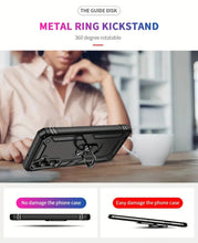 Load image into Gallery viewer, Rugged Armor Magnetic Finger Ring Holder Kickstand Cover Samsung Galaxy S22 Ultra Case