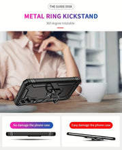 Load image into Gallery viewer, Rugged Armor Magnetic Finger Ring Holder Kickstand Case Cover Samsung Galaxy S24 / S24 Plus / S24 Ultra