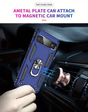 Load image into Gallery viewer, Rugged Armor Magnetic Finger Ring Holder Kickstand Case Cover Google Pixel 8 / 8 Pro