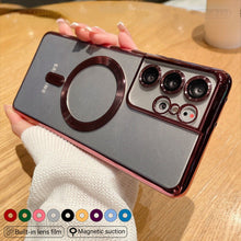 Load image into Gallery viewer, Colored Bumper Magnetic MagSafe Charging Case Samsung Galaxy S22 Ultra Case