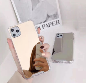 Colored Crystal Makeup Mirror Shock Proof Slim Case Apple iPhone 15 / 15 Plus / 15 Pro / 15 Pro Max