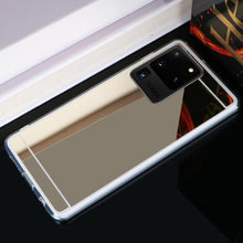 Load image into Gallery viewer, Colored Crystal Makeup Mirror Shock Proof Slim Samsung Galaxy S22 Ultra Case