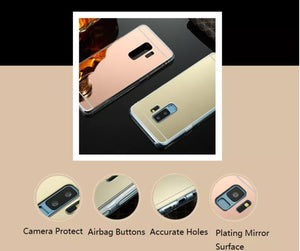 Colored Crystal Makeup Mirror Shock Proof Slim Case Samsung Galaxy S23 / S23 Plus / S23 Ultra