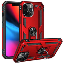 Load image into Gallery viewer, Rugged Armor Magnetic Finger Ring Holder Kickstand Cover Apple iPhone 13 Pro Case