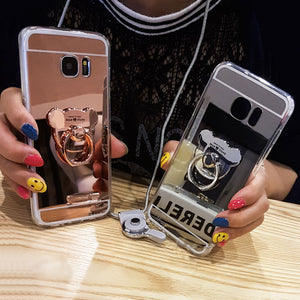 Bear Ring Loop Stand Soft Rubber Case Cover Samsung Galaxy Note 8 - BingBongBoom
