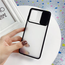 Load image into Gallery viewer, Colored Camera Slide Camera Lens Cover Transparent Clear Back Case Samsung Galaxy S20 Case