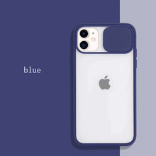 Load image into Gallery viewer, Colored Camera Slide Camera Lens Cover Transparent Clear Back Apple iPhone 12 Pro Max Case