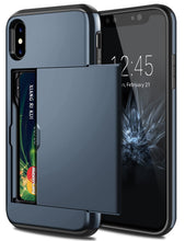 Load image into Gallery viewer, Card Slot Tough Armor Wallet Design Case Apple iPhone X / XS / XR / XS Max - BingBongBoom