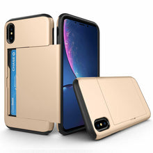 Load image into Gallery viewer, Card Slot Tough Armor Wallet Design Case Apple iPhone X / XS / XR / XS Max - BingBongBoom