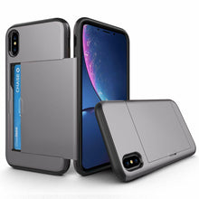 Load image into Gallery viewer, Card Slot Tough Armor Wallet Design Case Apple iPhone X / XS / XR / XS Max - BingBongBoom