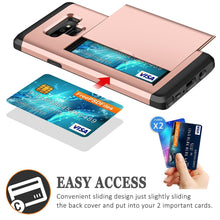 Load image into Gallery viewer, Card Slot Tough Armor Wallet Design Case Samsung Galaxy Note 9 - BingBongBoom