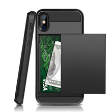 Load image into Gallery viewer, Card Slot Tough Armor Wallet Design Case Apple iPhone X / XS / XR / XS Max - BingBongBoom