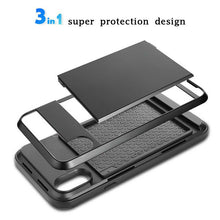 Load image into Gallery viewer, Card Slot Tough Armor Wallet Design Case Apple iPhone X / XS / XR / XS Max - BingBongBoom