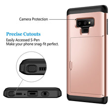 Load image into Gallery viewer, Card Slot Tough Armor Wallet Design Case Samsung Galaxy Note 9 - BingBongBoom