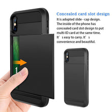 Load image into Gallery viewer, Card Slot Tough Armor Wallet Design Case Apple iPhone X / XS / XR / XS Max - BingBongBoom