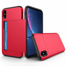 Load image into Gallery viewer, Card Slot Tough Armor Wallet Design Case Apple iPhone X / XS / XR / XS Max - BingBongBoom