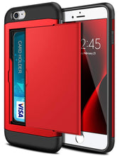 Load image into Gallery viewer, Card Slot Tough Armor Wallet Design Case Apple iPhone SE 2016 (Gen1) - BingBongBoom