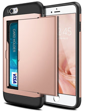 Load image into Gallery viewer, Card Slot Tough Armor Wallet Design Case Apple iPhone SE 2016 (Gen1) - BingBongBoom