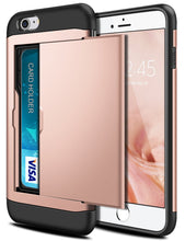 Load image into Gallery viewer, Card Slot Tough Armor Wallet Design Case Apple iPhone 7 or 7 Plus - BingBongBoom