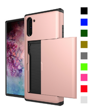 Load image into Gallery viewer, Card Slot Tough Armor Wallet Design Case Samsung Galaxy Note 10 or Note 10 Plus - BingBongBoom