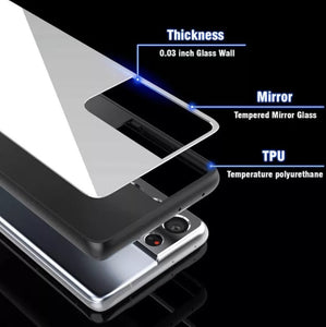 Crystal Clear Mirror Shockproof Slim Cover Case Samsung Galaxy Note 10 or Note 10 Plus - BingBongBoom