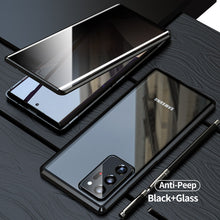 Load image into Gallery viewer, Anti Peep Privacy Magnetic Metal Double-Sided Glass Case Samsung Galaxy Note 20 or Note 20 Ultra