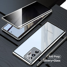 Load image into Gallery viewer, Anti Peep Privacy Magnetic Metal Double-Sided Glass Case Samsung Galaxy Note 20 or Note 20 Ultra
