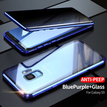 Load image into Gallery viewer, Anti Peep Privacy Magnetic Metal Double-Sided Glass Samsung Galaxy S9 Plus Case