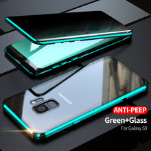Load image into Gallery viewer, Anti Peep Privacy Magnetic Metal Double-Sided Glass Samsung Galaxy S9 Plus Case