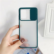 Load image into Gallery viewer, Colored Camera Slide Camera Lens Cover Transparent Clear Back Case Samsung Galaxy S20 Case