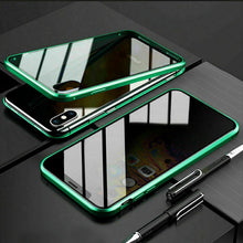 Load image into Gallery viewer, Anti Peep Privacy Magnetic Metal Double-Sided Glass Apple iPhone XS Max Case