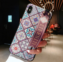 Load image into Gallery viewer, Leather Grip Stand Blossom Series Case Apple iPhone X / XS / XR / XS Max - BingBongBoom