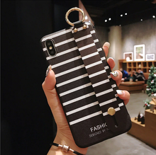 Load image into Gallery viewer, Leather Grip Stand Blossom Series Case Apple iPhone X / XS / XR / XS Max - BingBongBoom
