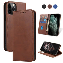 Load image into Gallery viewer, Leather Folio Wallet Magnetic Kickstand Flip Case Apple iPhone 12 Mini / 12 / 12 Pro / 12 Pro Max