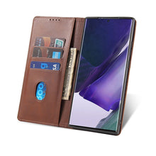 Load image into Gallery viewer, Leather Folio Wallet Magnetic Kickstand Flip Case Samsung Galaxy Note 20 or Note 20 Ultra