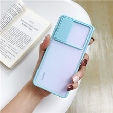 Load image into Gallery viewer, Colored Camera Slide Camera Lens Cover Transparent Clear Back Case Samsung Galaxy S20 Case