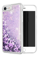 Load image into Gallery viewer, Liquid Glitter Heart Shapes Bling Quicksand Case iPhone 8 or 8 Plus - BingBongBoom
