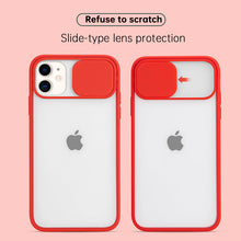 Load image into Gallery viewer, Colored Camera Slide Camera Lens Cover Transparent Clear Back Apple iPhone 13 Pro Case