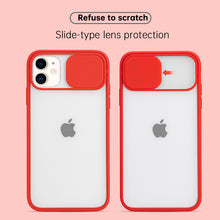 Load image into Gallery viewer, Colored Camera Slide Camera Lens Cover Transparent Clear Back Apple iPhone 12 Pro Max Case