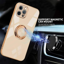 Load image into Gallery viewer, Electroplating Magnetic Finger Ring Holder Kickstand Cover Apple iPhone 14 Pro Max Case