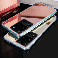 Load image into Gallery viewer, Colored Crystal Makeup Mirror Shock Proof Slim Samsung Galaxy S20 Ultra Case